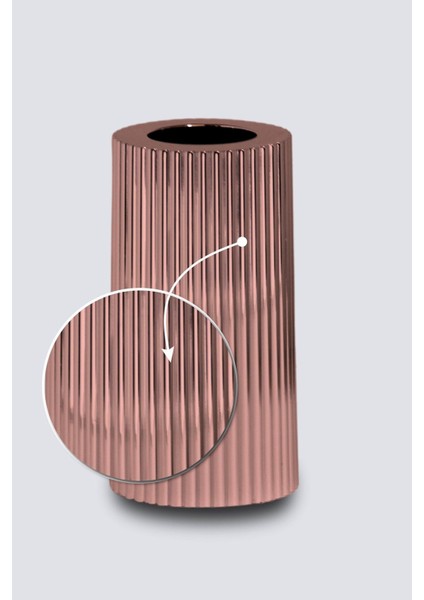 3'lü Bakır Krom Tırtıklı Yüzey Mumluk Seti, Dekoratif ve Şık Tasarım fırsatları