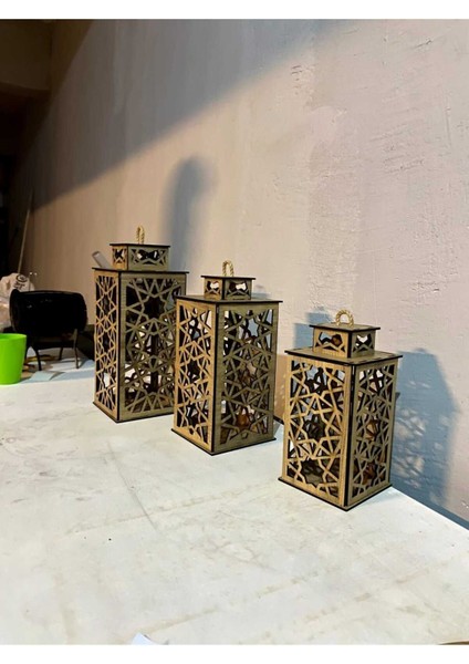 Ahşap Tablo, Lazer Kesim, 3mm, Duvar Dekoru, Kendinden Yapışkanlı, Küçük Renkli