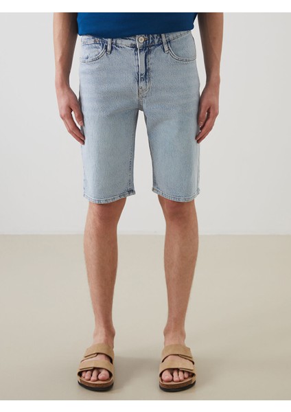 Yeni Sezon Standart Kalip Erkek Jean Sort - S5K949Z8