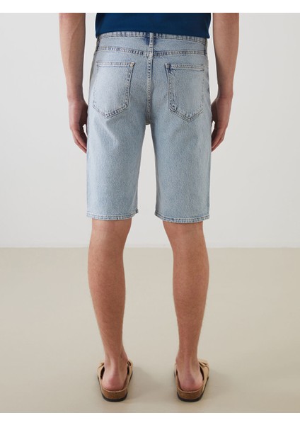 Yeni Sezon Standart Kalip Erkek Jean Sort - S5K949Z8