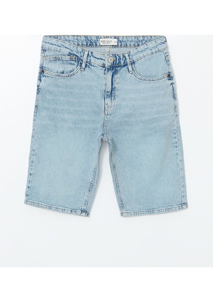 Yeni Sezon Standart Kalip Erkek Jean Sort - S5K949Z8