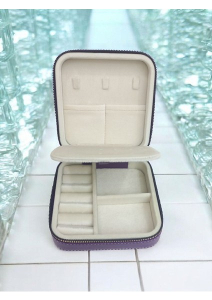 Mor Orta Boy Takı Saklama Kutusu, Seyahat ve Ev İçin Şık ve Pratik Organizer fırsatları