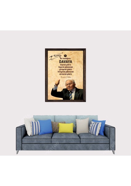 Necmettin Erbakan Sözü Çerçeveli Duvar Tablosu 20X30 cm fiyatları