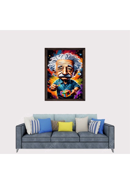 Albert Einstein Çerçeveli Duvar Tablosu 20X30 cm fiyatları