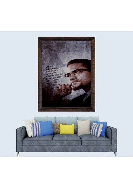 Malcom x Sözü Çerçeveli Duvar Tablosu 30X45 cm