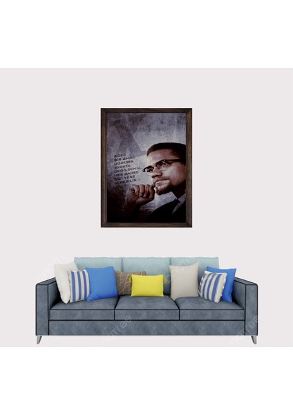 Malcom x Sözü Çerçeveli Duvar Tablosu 30X45 cm fiyatları