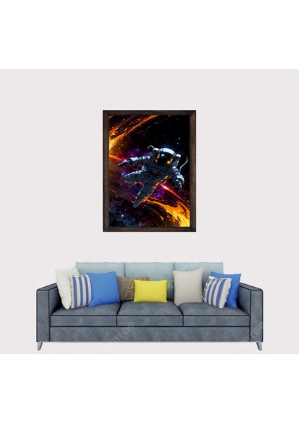 Astronot Çerçeveli Duvar Tablosu 30X45 cm fiyatları
