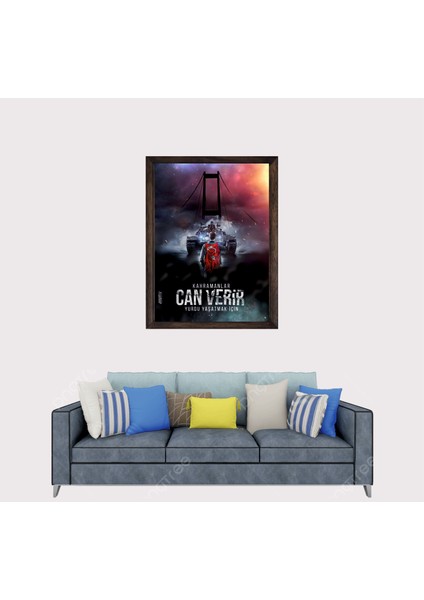 Vatan, Kahraman, Türkçü Çerçeveli Duvar Tablosu 30X45 cm fiyatları