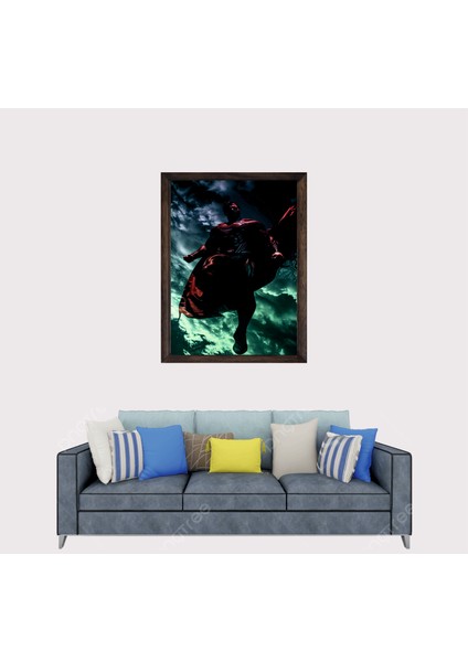 Süpermen Çerçeveli Duvar Tablosu 30X45 cm fiyatları