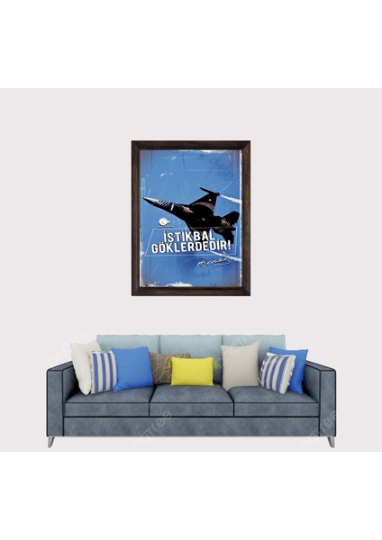 F16 Istikbal Göklerdedir Çerçeveli Duvar Tablosu 30X45 cm fiyatları