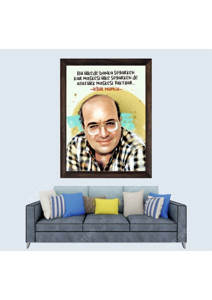 Gazeteci Uğur Mumcu Sözü Çerçeveli Duvar Tablosu 30X45 cm
