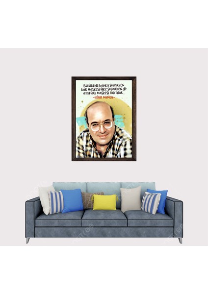 Gazeteci Uğur Mumcu Sözü Çerçeveli Duvar Tablosu 30X45 cm fiyatları