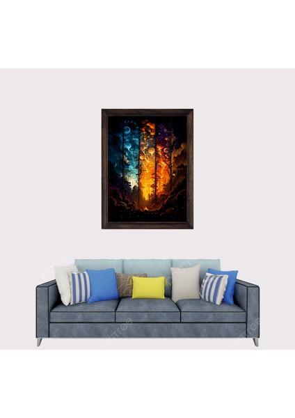 Soyutsal Yağlı Boya Çerçeveli Duvar Tablosu 30X45 cm fiyatları