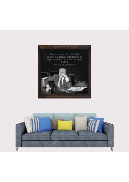 Necmettin Erbakan Hocamız Sözleri Çerçeveli Duvar Tablosu 30X45 cm fiyatları