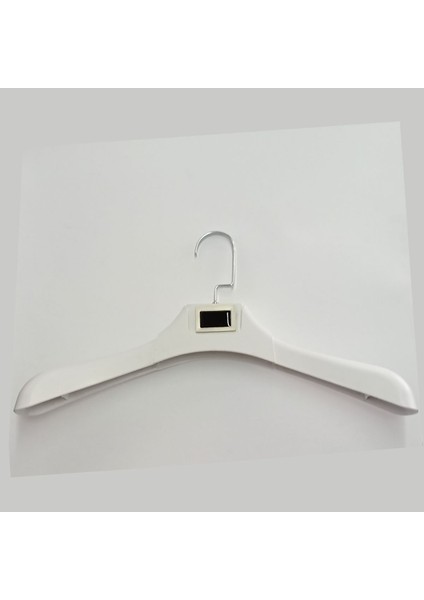 Beyaz Plastik Askı, Metal Detaylı, 45 Cm, Şık ve Dayanıklı Ürün Seti fiyatları