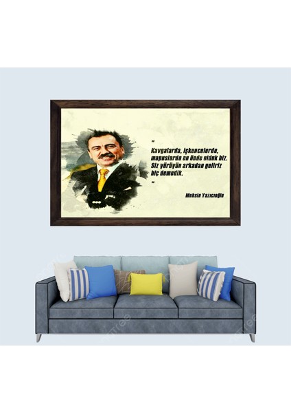 Muhsin Yazıcıoğlu Sözü Çerçeveli Duvar Tablosu 30X45 cm