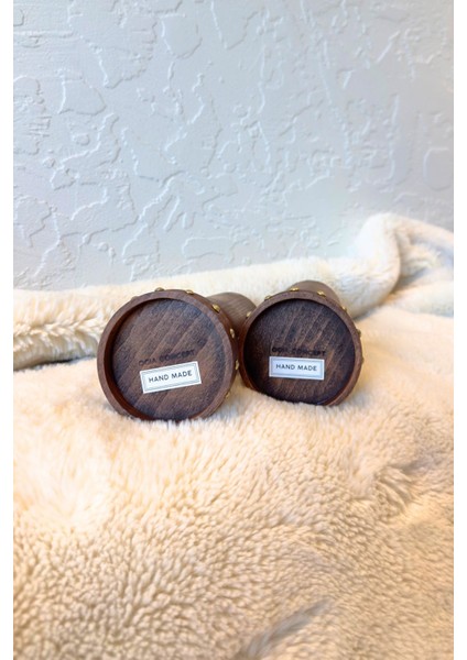 Ahşap Şamdan ve Mumluk Seti, 23 ve 27 Cm, Kahverengi, Şık ve Doğal Dekor. fiyatları