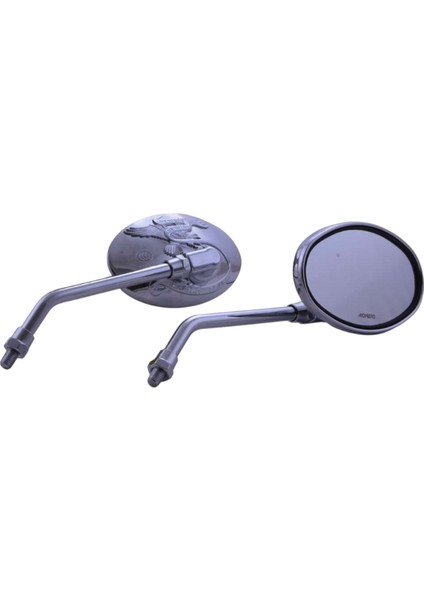 Ayna Takımı 125 Kartal Desenli 10MM Krom Nikelaj Chopper Kt 125 150 Zn 125