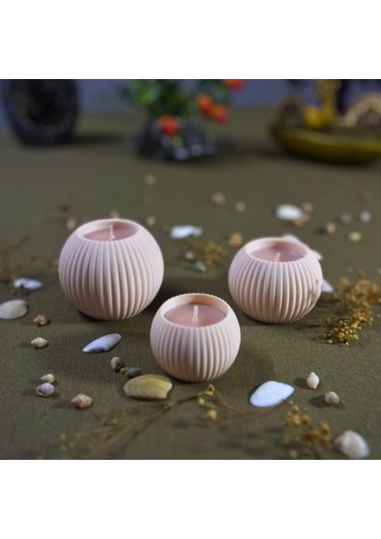 Modern Pudra Pembe Tealight Mumluk Seti, Şık ve Dekoratif Ev Aksesuarı modelleri