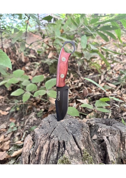 Küçük Av Bıçağı, 1075 Karbon Çelik ve Paduk Ağacı Kabza - Kamp Bıçağı - Outdoor Bıçak - Buşkraft Bıçak indirimleri