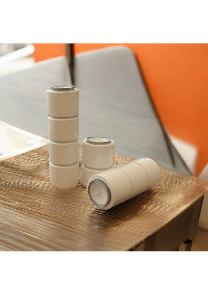 Doğal Gürgen Ağacı 3'lü Ahşap Silindir Mumluk, Şamdan, Dekoratif, Beyaz fırsatları