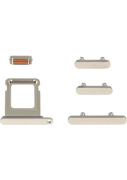 iPhone 14 Pro Max Sim Kart Tepsisi + Yan Tuşlar(Gold)