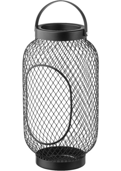 36 cm Siyah Çelik Dekoratif Mumluk Fener, Şık ve Modern Tasarım. fiyatları