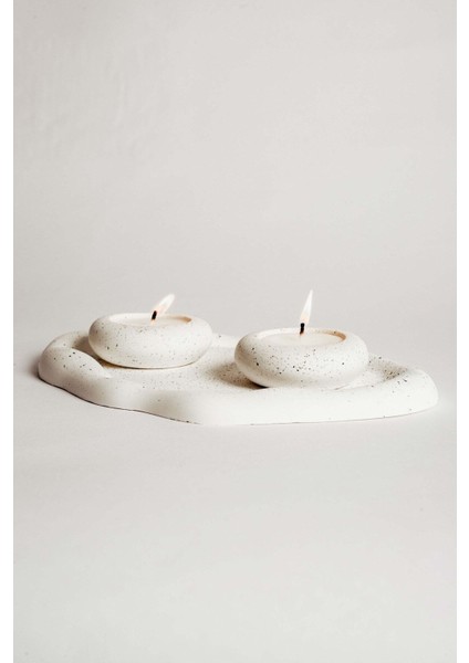 2'li Granit Efekt Bulut Tabaklı Soya Mum Seti, Şık ve Doğal Dekor Için Ideal fiyatları