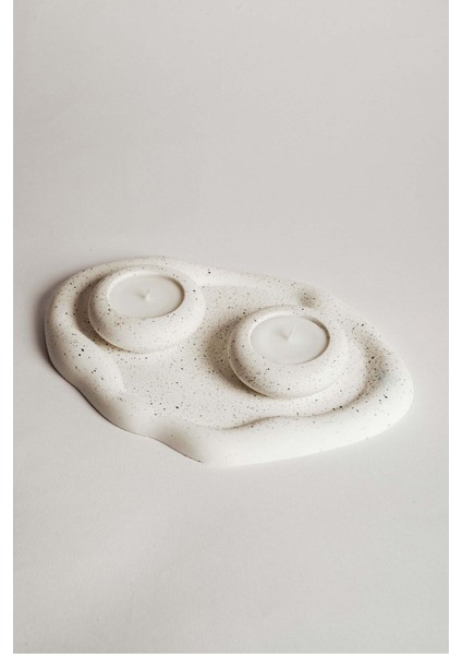 2'li Granit Efekt Bulut Tabaklı Soya Mum Seti, Şık ve Doğal Dekor Için Ideal modelleri