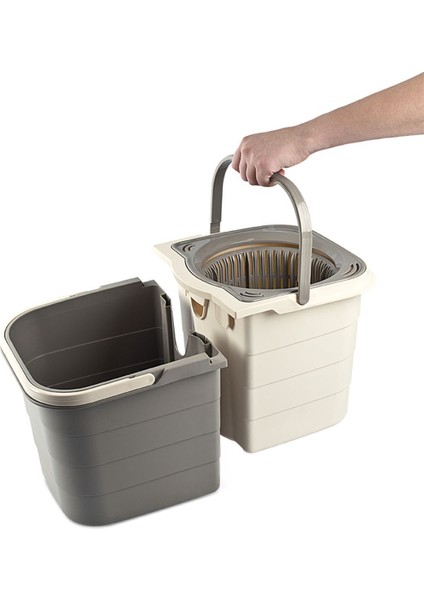 Çift Kovalı Döner Başlıklı Temiz ve Kirli Su Mop Seti 19 Lt modelleri
