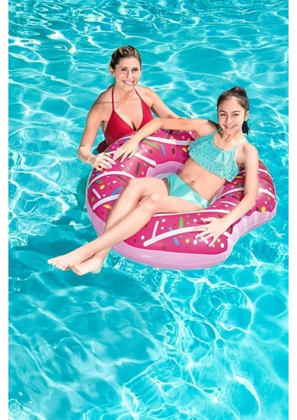 Renkli Şişme Havuz Donut, 107 Cm, Eğlenceli ve Keyifli Yaz Aktivitesi Için Ideal fırsatları