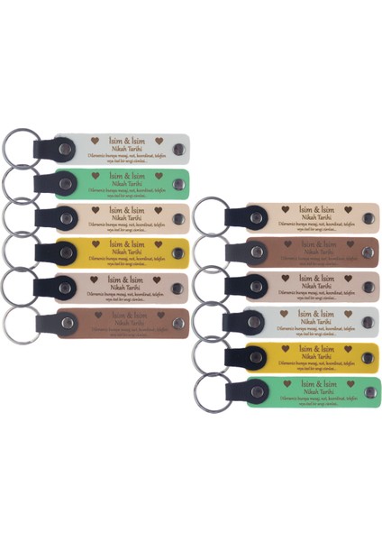 Geleneksel Etkinlikler Için Özel Üretim, 6' Lı Set, Mükemmel Hediyelik Anı ve Hatıra Anahtarlıkları