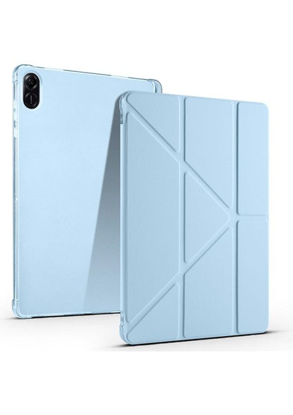 Huawei Honor Pad X8A 11 Inç Uyumlu Akıllı Kapak Kalem Bölmeli Tri Folding Tablet Kılıfı