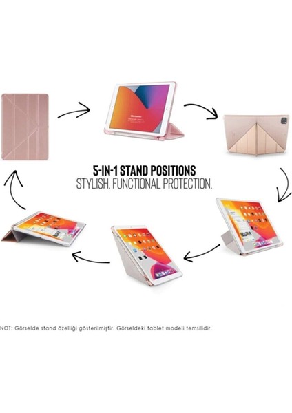 iPad 11. Nesil A16 2025 11 Inch / 10. Nesil 10.9 2022 Kalem Bölmeli Uyku Modlu Kılıf + Ekran Koruyucu + Dokunmatik Kalem
