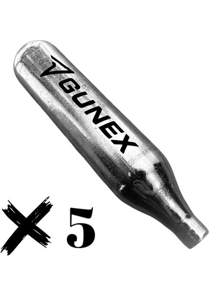 5 Adet Gunex 12 gr Co2 Tüp