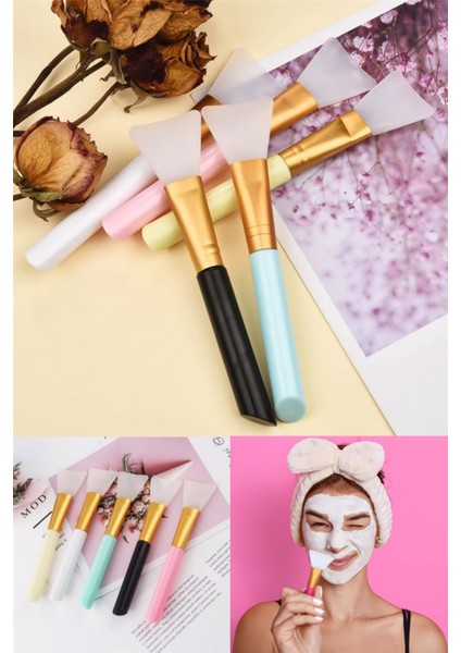 Çok Renkli Silikon Maske Uygulama Spatulası - Güzel ve Pratik Kullanım