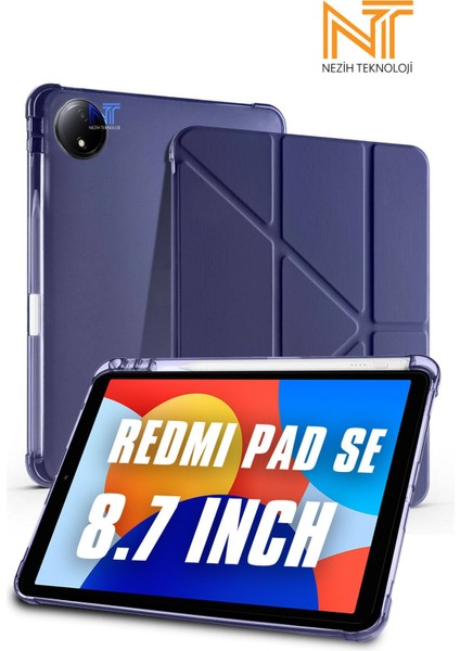 Xiaomi Redmi Pad Se 2024 8.7 Inç Uyumlu Tri Folding Kalem Bölmeli Uyku Modlu Akıllı Kılıf
