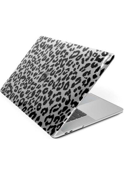 Apple MacBook Air 13.3 Inç A1466 - A1369 Uyumlu Leopar Desenli Alt Üst Sert Koruma Kılıfı