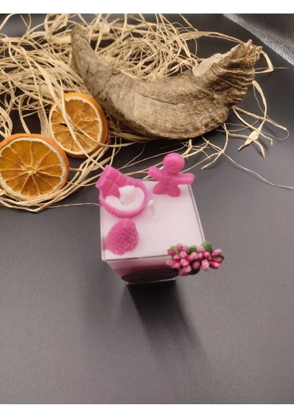 El Yapımı Pembe Mum ve Sakız Bubble Kokulu Kutu Hediye Seti fiyatları