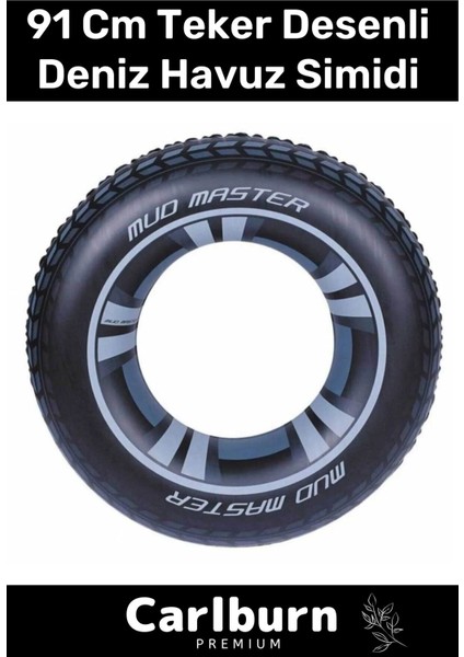 Kumru Deniz Simidi, 80 kg Taşıma, 91 Cm, Lastik Desenli, Çocuk ve Yetişkinler Için Ideal