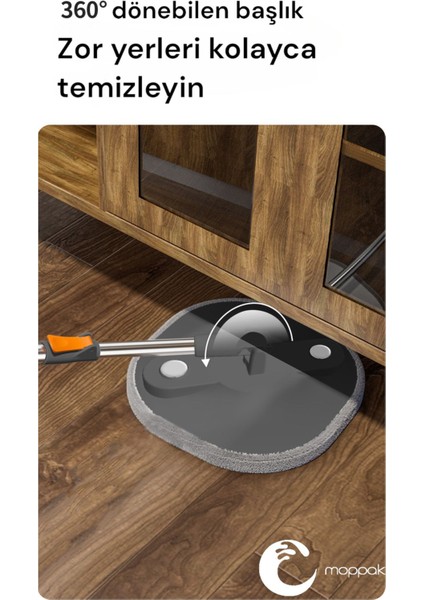 Mikrofiber Temizlik Seti, Su Ayrımı, Kare Başlık, Yedek Bez Hediye indirimleri