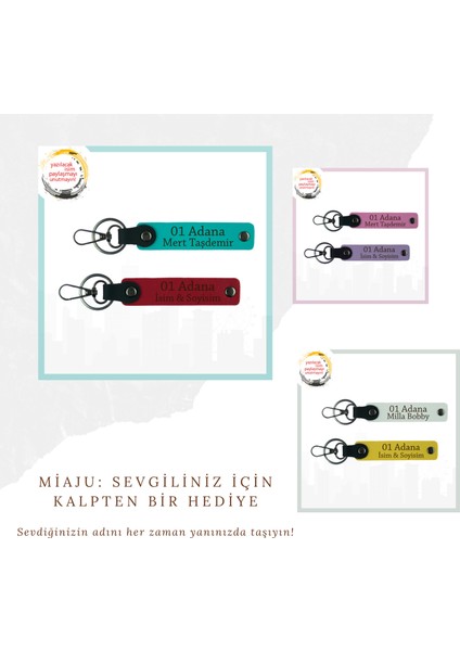 Kırmızı-Sarı, Isim Yazılı Adana Şıklığı Sevdiklerinize Hediye Zarif Bir Şehir Dokunuşu X2 Anahtarlık fiyatları