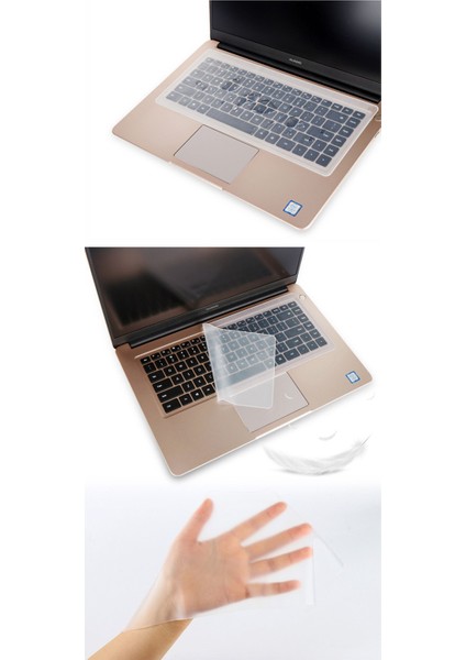 15 / 16 Inç Huawei / Hp / Lenovo / Asus / Msi / Monster / Casper / Dell / Macbook Uyumlu Universal Su ve Toz Geçirmez Silikon Klavye Koruyucu