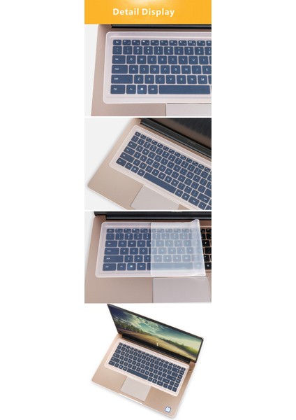 15 / 16 Inç Huawei / Hp / Lenovo / Asus / Msi / Monster / Casper / Dell / Macbook Uyumlu Universal Su ve Toz Geçirmez Silikon Klavye Koruyucu