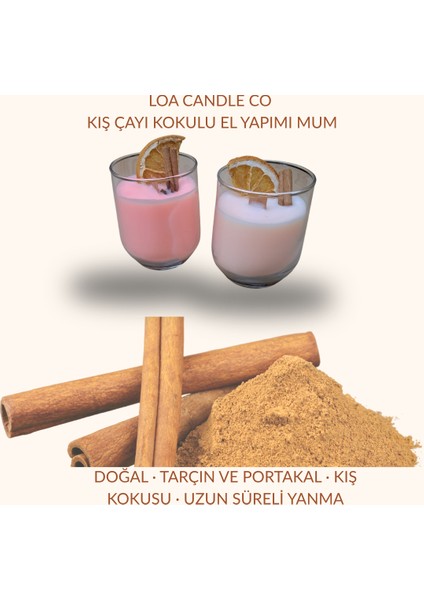 Loa Candle Co Kış Çayı Kokulu El Yapımı Soya Mum