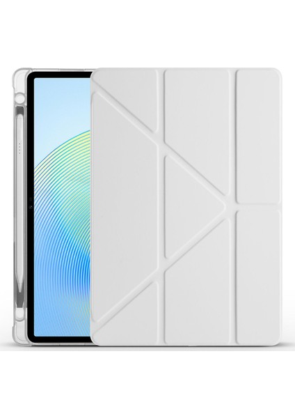 Huawei Honor Pad X8A 11 Inç Uyumlu Akıllı Kapak Kalem Bölmeli Tri Folding Tablet Kılıfı