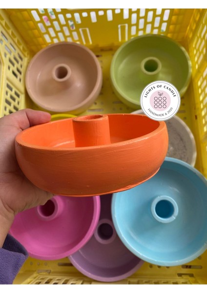 El Yapımı Beton Şamdan, Palo Santo ve Çam Ağacı Tütsülüğü Seti