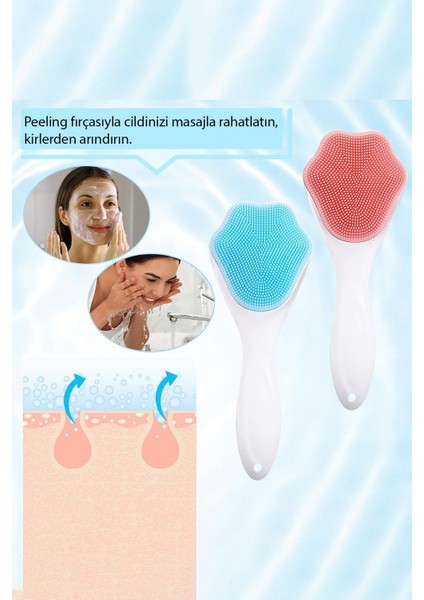 Yumuşak Silikon Yüz Temizleme Fırçası, Peeling ve Cilt Bakımı İçin Renkli Seçenekler