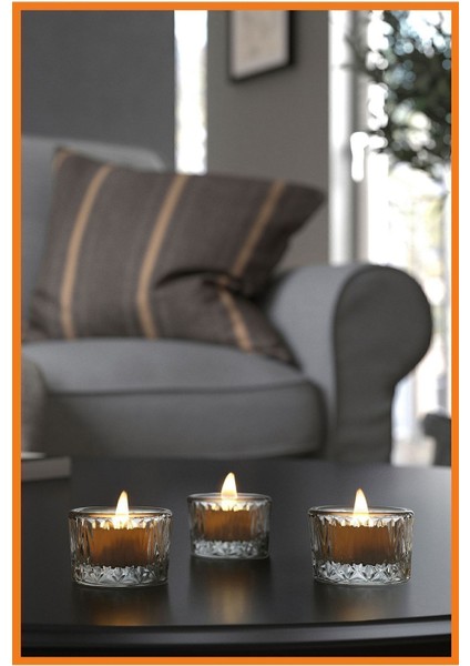 Cam Tealight Mumluk Seti, 4 Cm, 3 Adet, Şeffaf, Zarif Tasarım modelleri