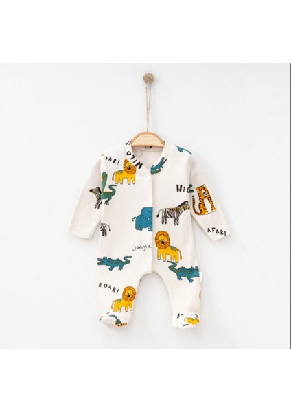 Safari Baskılı Unisex %100 Pamuk Tulum